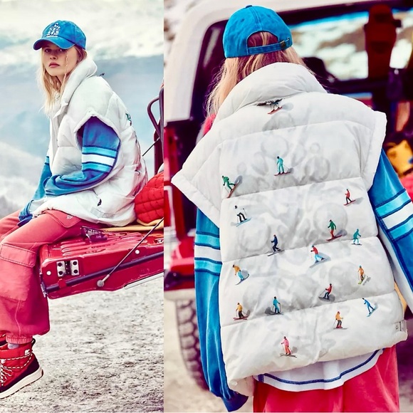 Free People Jackets & Blazers - 🌟 RARE PRINT Free People Movement In A Bubble Puffer Vest 🌟